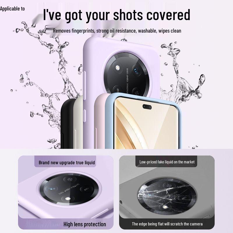 Honor X60 Pro Liquid Silicone Case - Soft, Anti-Drop Protective Cover for Women
