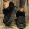Fashion Classic Black Platform Snow Boots for Women Comfortable Faux Fur Warm Snow Boots Woman Short Plush Soft Sole Botas Lady
