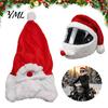Soft Helmet Hat Christmas Santa Motorcycle Cover, Plush Claus Cycling Decoration for Decoration, Xmas Holiday Accessories Men Cover