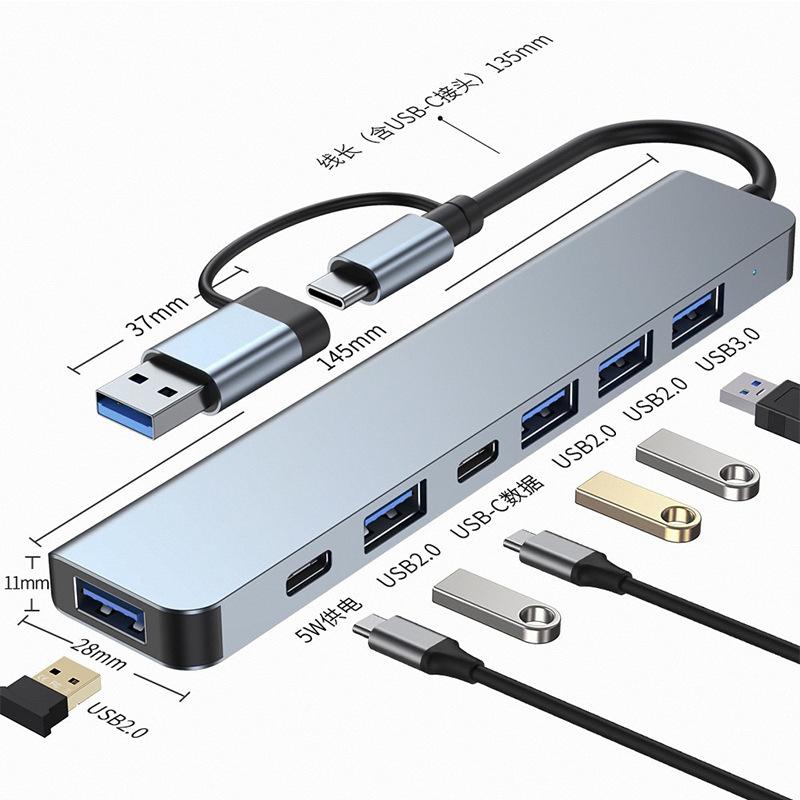 USB-C Hub: 8-in-1 Expansion Dock for Laptops