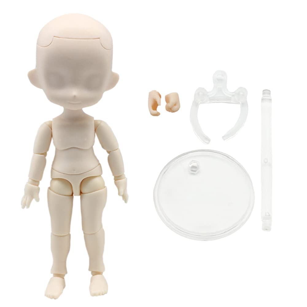 niannyyhouse DOD Body, 13cm Movable Figure Body, Compatible with GSC and 1/12 BJD Doll Heads (Super White+B)