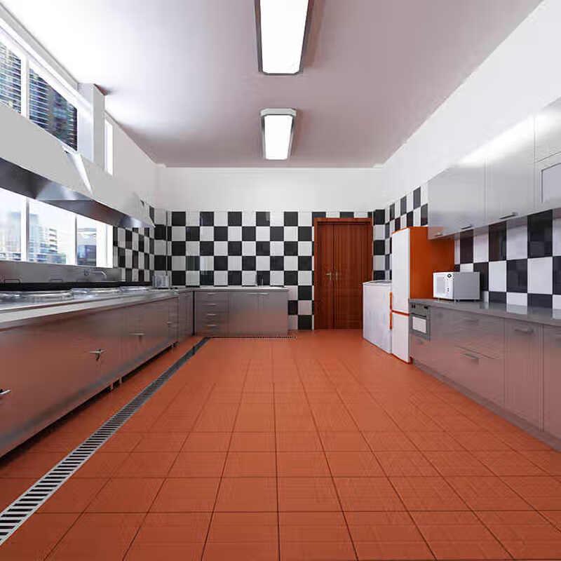 OIMG Red Permeable Non-Slip Floor Tile