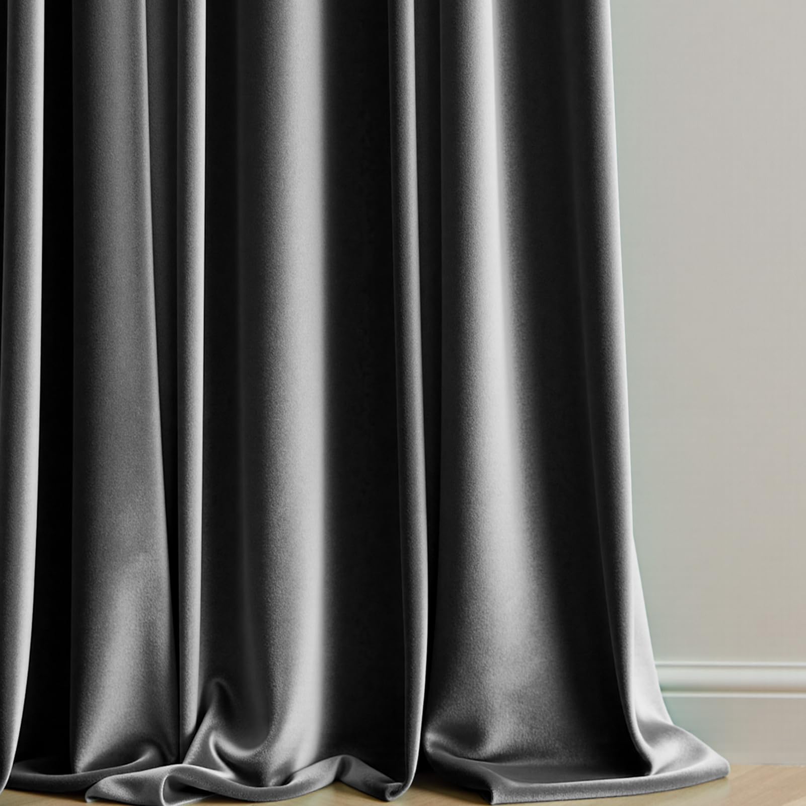 

Topfinel Блэкаут Термоизолированный Бархат 200см Комплект из с для Гостиной и Шторы, Длинный, Серый, 2, Крючки, Спальни, Комнаты, Приватность, Звукоизоляция. серый