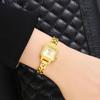 Luxus Damenuhren Golden Mode Lässig Quadratisches Kleines Zifferblatt Damenkleid Quarz Uhr Elegant Mädchen Armbanduhr