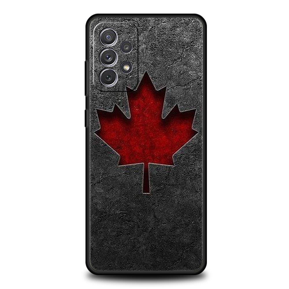 Maple Canada Flag Love Football Phone Case For Samsung A17 A07 A55 A35 A25 A15 A05 A33 A31 A23 A21s A13 A41 A73 A53 A51 A71Cover