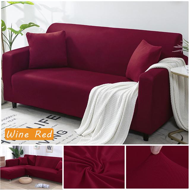 Elastic Plain Solid Sofa Cover Stretch Allinclusive Couch Cover For Living Room Corner Armchair Sofa Case L Shape Need Buy