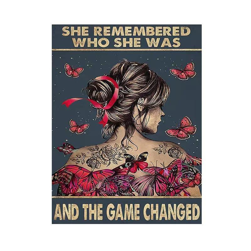 

5D Полная выкладка Алмазная живопись Бабочка Леди для украшения гостиной