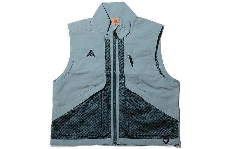 Nike ACG Vests Unisex Dark Jungle Green Stand Collar Moderate Workwear BQ7290-041 L