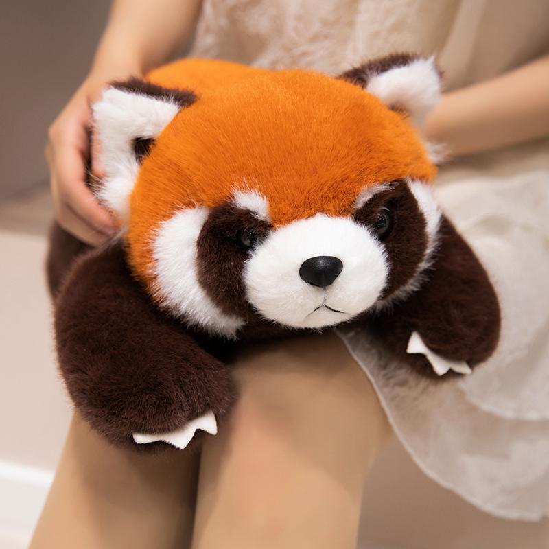 Favorite Toy Unisex Red 50~80Cm Panda Plush Pillow Stuffed Cartoon Zoo Animal Plushie Fluffy Appeasing Companion Sleeping Gift
