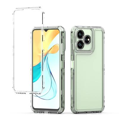 Etui 3 w 1 Armor Wstrząsoodporne na telefon dla ZTE Blade V50 Design 4G V60 Axon 60 50 Lite Twarda Plastikowa Ramka Przezroczysty Pokrowiec TPU