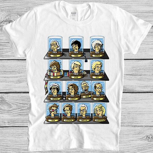 Doctor Who Simpsons Tv Show Parody Thirteen Doctors List Gift Tee T Shirt M915 XXXL