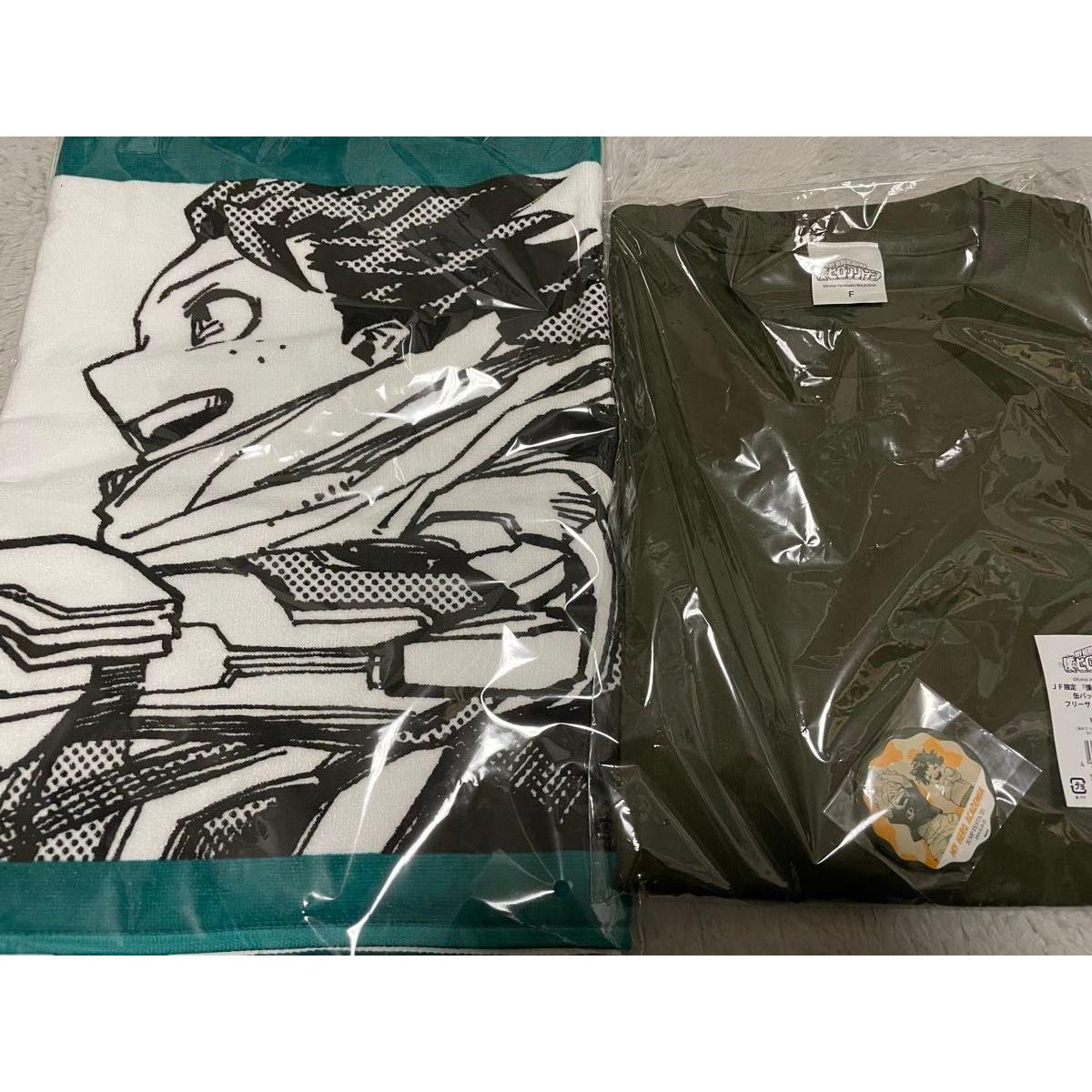 Used [Unopened] My Hero Academia Hero Academia T-shirt Towel Can Badge Katsuki Bakugou Izuku Midoriya Original Art Exhibition Kohei Horikoshi Rare