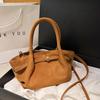 Women's Frosted Velvet Tote: 2025 Crossbody Commuter Handbag