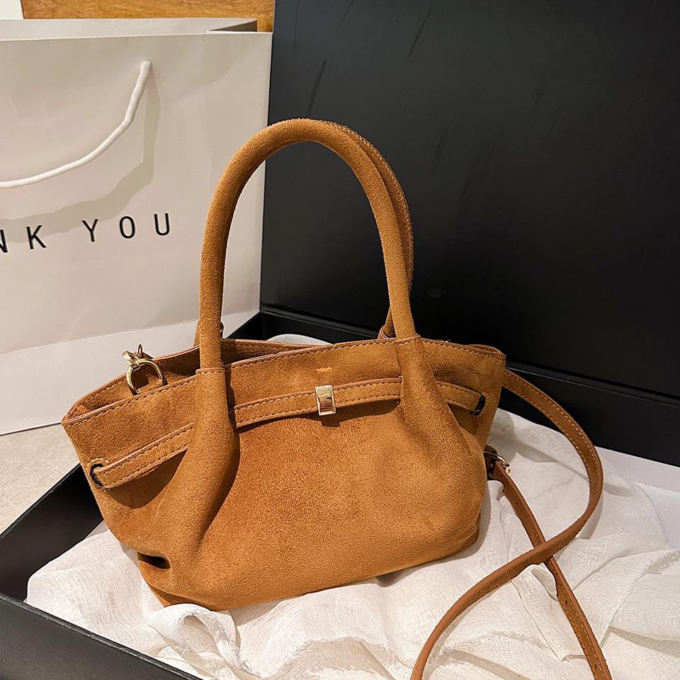 Women's Frosted Velvet Tote: 2025 Crossbody Commuter Handbag