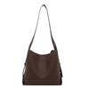 Retro simple fashion women's casual new solid color autumn and winter trend crossbody bucket shoulder bag