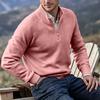 Men's Stand Collar Knit Sweater for Layering, Warm Casual Pullover for Fall and Winter, Multi-Color
