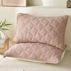 Quilted Anti-Dirt Pillowcase: Oil, Dirt & Saliva Resistant, Machine Washable, Ideal for Home/Dorm.