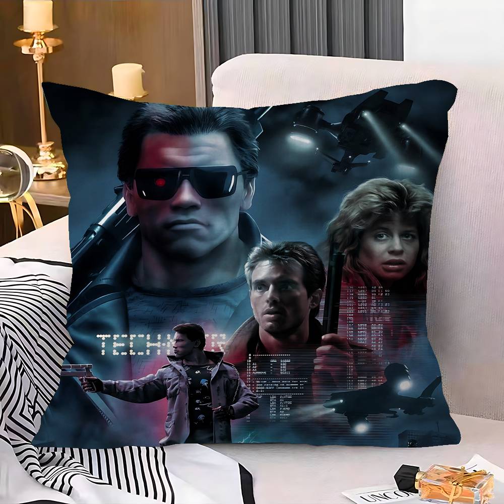 80er Jahre Film TV Der Terminator Kissen Anime Kissen Sofa Bett Kopfkissenbezug Kissenbezug 45x45 cm Mode
