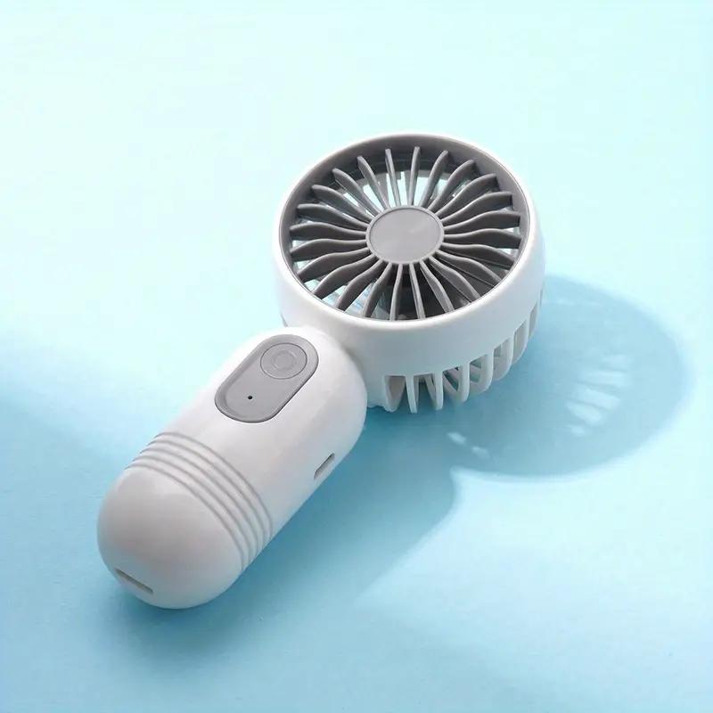 

USB Rechargeable Mini Portable Fan 3 Speeds Lightweight Handheld Fan For Office Outdoor Travel Camping белый