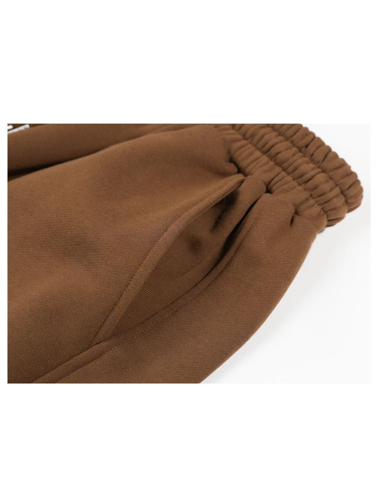 GUBIN Applique Point Sweatpants - Brown