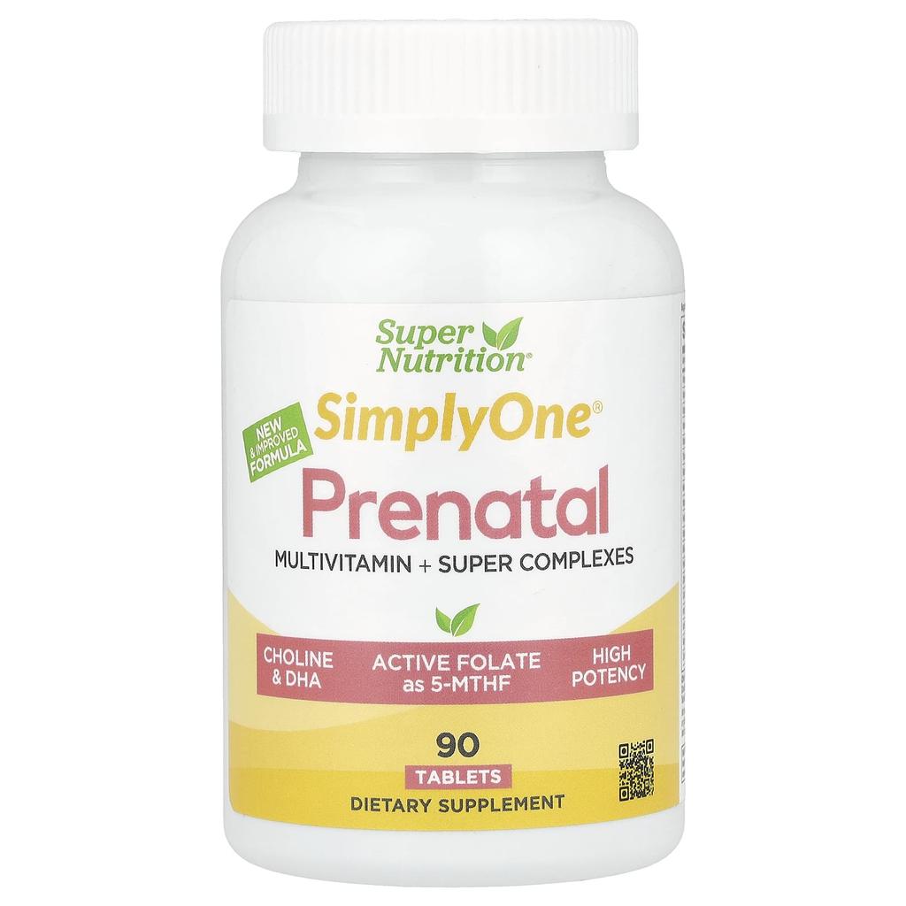 Super Nutrition, Simply One®, Schwangerschafts-Multivitamin mit Super Greens und Gewürzen, 90 Tabletten