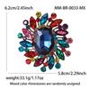 Chic Retro Alloy Rhinestone Glass Brooch for Women
