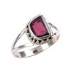 Natural Garnet Gemstone Handmade 925 Solid Silver Jewelry Ring Size 9.5 o7P75