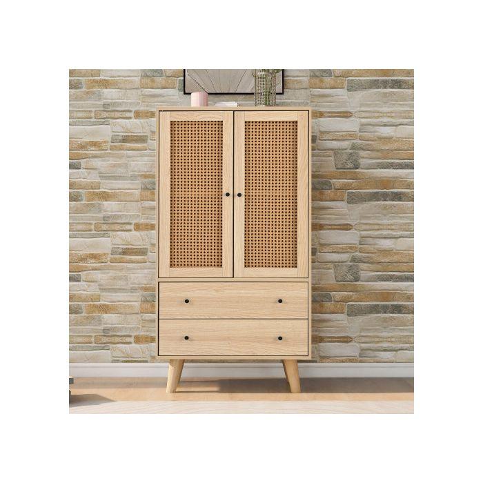 Buffet - MUVOE - Salle À Manger - Largeur 60 Cm - Auto-assemblage - Beige