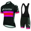 Herren Fahrradtrikot Trägerhosen Set 2026 Movistar Team Atmungsaktives Fahrset Rennrad