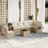 VidaXL Garden Lounge Set with Cushions 7 Pcs, Patio Sofas, Patio Furniture Set, Outdoor Furniture, Beige 3252575