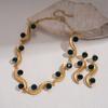 Court Style Diamond Set Round Wave Adjustable Sweater Chain Fashion Temperament Necklace