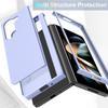 Pure Color Skin Feel Phone Case For Samsung Galaxy Z Fold 7 6 5 4 3 Hard PC Stand Anti-Fall Shockproof Full Protect Cover