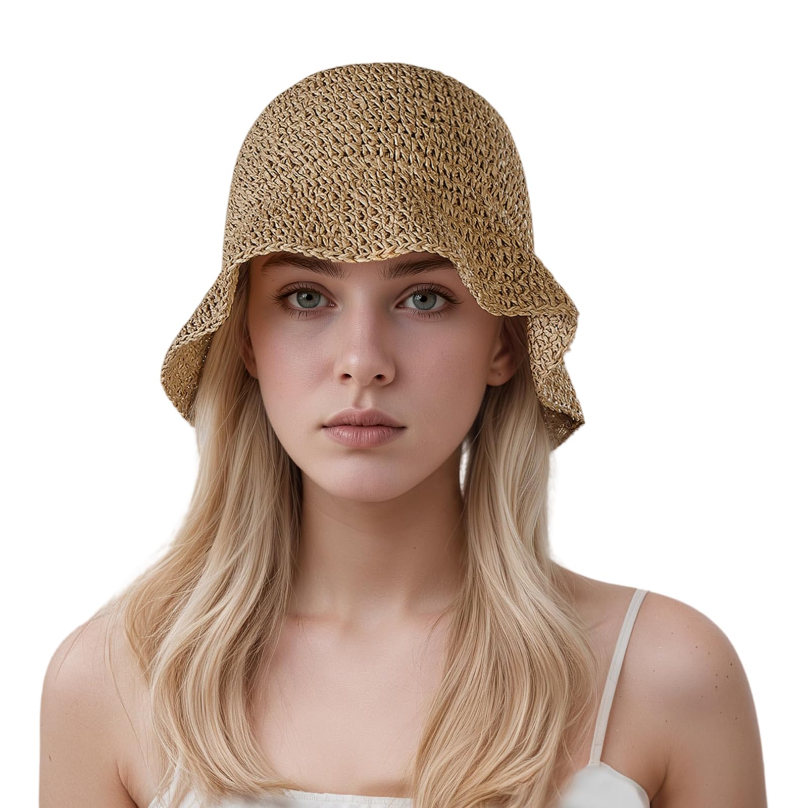 Yiran Dayang Hat Women's Solid Color Straw Hat, Casual Outdoor Sun Protection Cap For & Girls, Fashion Accessories For Daily Wear, Breathab