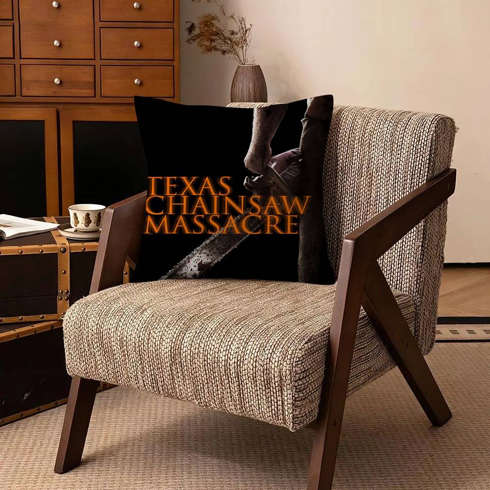 Movie Horror The Texas Chainsaw Massacre Decorative Room Aesthetics Pillow Case Home Decor Bedroom Sofa Bed Pillow Cover x