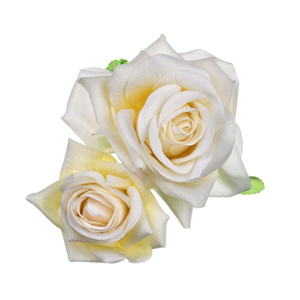 Festival Wedding Accessories Bridesmaid Hair Jewelry Bridal Flower Hair Clip Double Rose Hairpin
