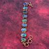 Abalone Shell Gemstone Bracelet Copper Adjustable Chain Bracelet Handmade Jewelry