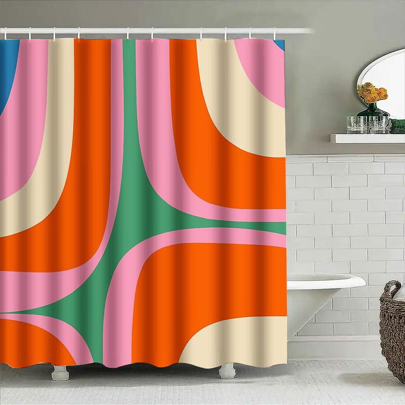 Shower Curtain Set Waterproof Abstract Art Nature Landscape Bathroom Decor Fabric Backdrop Vintage Farmhouse Modern Home