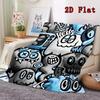 Dark Monster Cartoon Carnival 2D Flat Pattern Flannel Blanket High quality All Seasons Warmth and Comfort Perfect for Christmas Gifts.NMT0928047