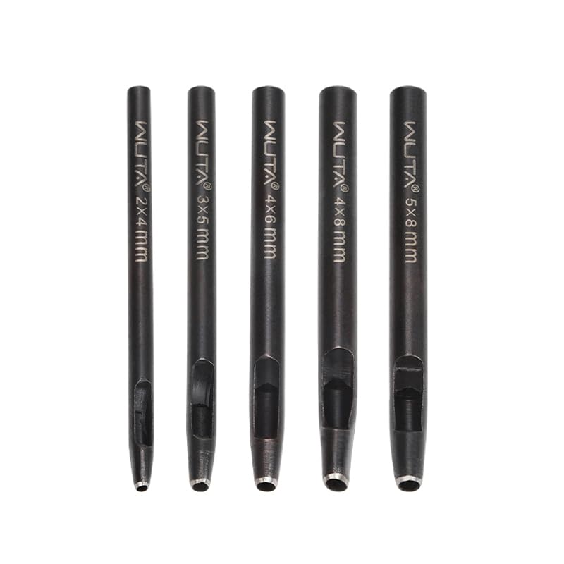 

Набор пробойников WUTA с овальными отверстиями для стали, кожевенного ремесла, полый пробойник, 5 штук, ремни, ремни, инструменты, (24мм + 35мм + 46мм + 48мм + 58мм) чёрный