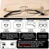 2PCS Ladies' Fashionable Square Frameless Metal Frame Glasses Trendy Transparent Lens Glasses
