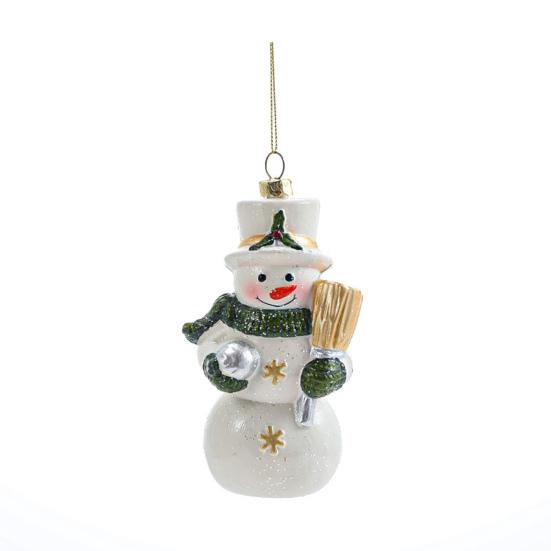 Christmas Ornaments White Plastic Tree/Snowman/Bell/Snowflake/Nutcracker Christmas Tree Ornament for Xmas Home Decor