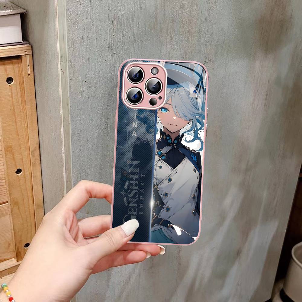 

Genshin Impact Furina Tempered Glass For Iphone 14 13 12 11 Pro Mini XS MAX 14Plus X XS XR Fundas iphone 11 pro