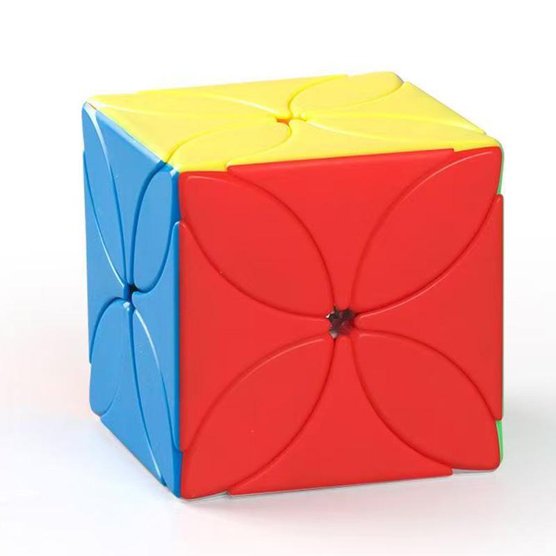 Professioneller vierblättriger Klee Speed Cube Schwierige herausfordernde Gehirnjoggel Rätsel Lernspielzeug für Kinder Schüler Erwachsene