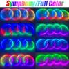 4PCS 5.9inch LED Car Sound Speaker RGB Symphony 64 Color Ambient Light Interior Decoration Acrylic APP Control Atmosphere Lamp
