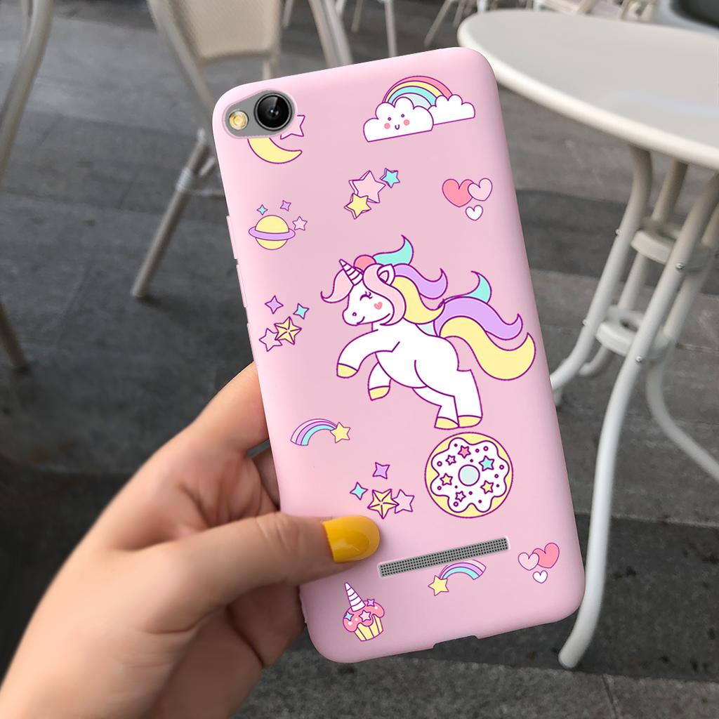 Phone Case For Xiaomi Redmi 4A 5A 6A 7A Case Lovely Cartoon Silicone Cover Candy Color Soft Funda For Redmi 4a 5 a 6a 7a Coque