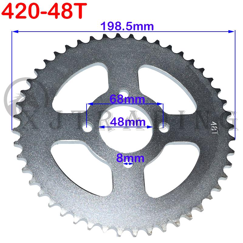 428/420 Chains 25T/31T/32T/41T/48T 48MM Sprockets Rear Back Sprocket Cog For ATV Quad Pit Dirt Bike Buggy Go Kart Motorcycle