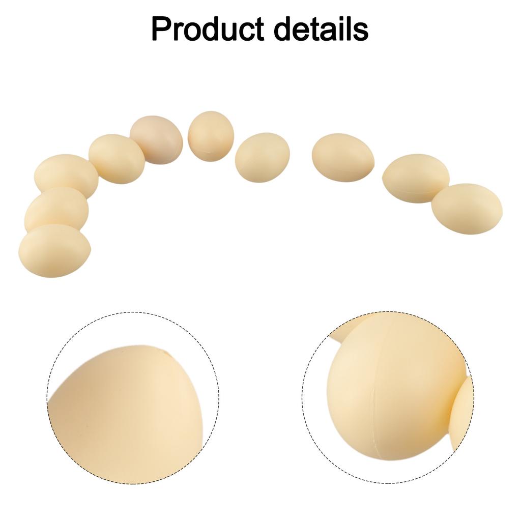 10 szt. Sztuczne Jaja Kurze Nakłoń Kury do Składania Jaj Drób Manekin Plastikowe Jaja Kura Gniazdująca Akcesoria do Wysiadywania