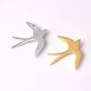 3PCS Swallow Shaped Swallow Brooches Gold Silver Bird Breastpin Swallow Brooch Pins  Jewelry Gift