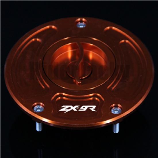 

Алюминиевые аксессуары для мотоциклов с ЧПУ без ключа, крышка топливного бензобака для Kawasaki ZX-9R ZX9R ZX9 R 2000-2003 2001 оранжевый