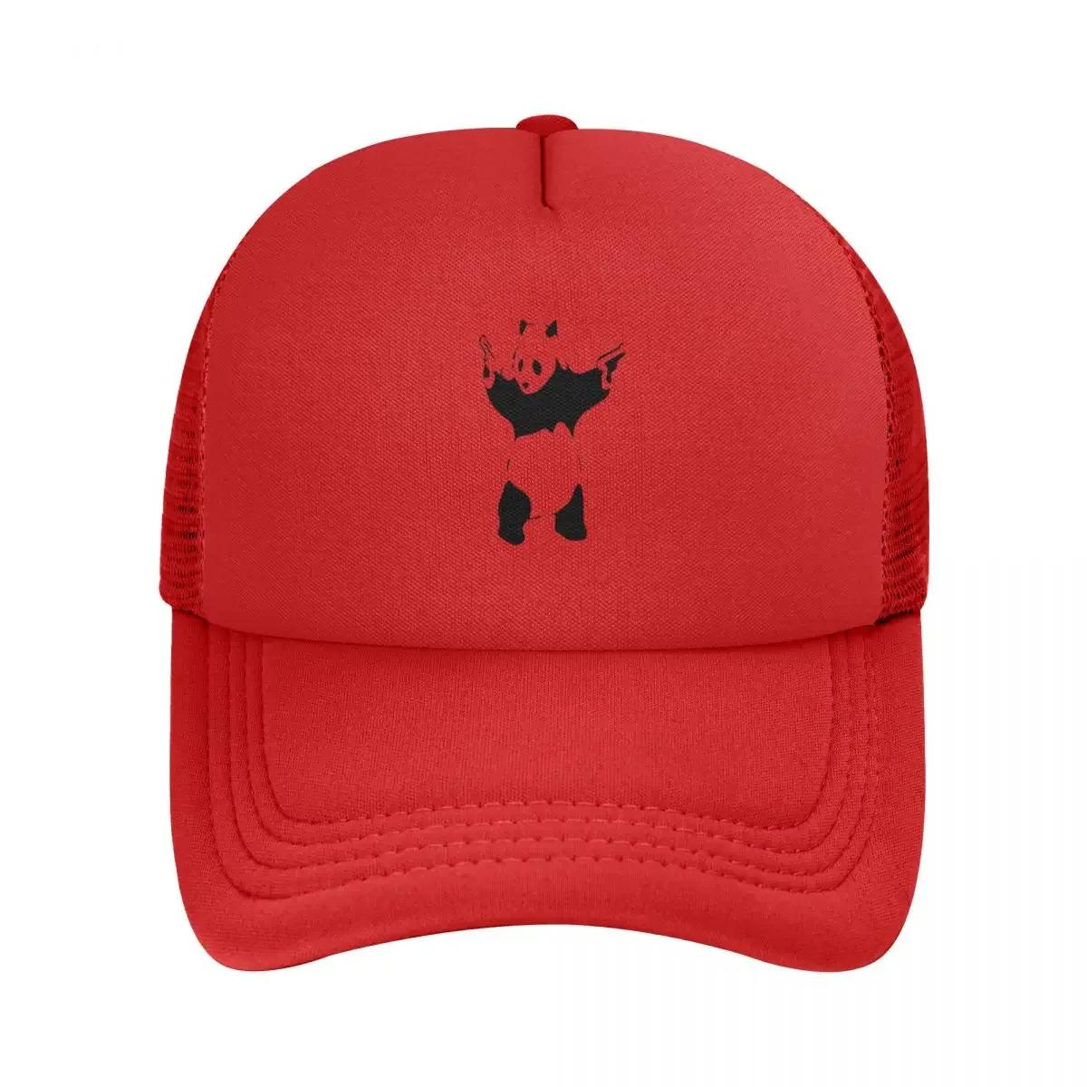 Бэнкси Панда Сетчатые Бейсболки Snapback Модные Бейсболки Дышащие Повседневные Кепки Для улицы Унисекс One Size